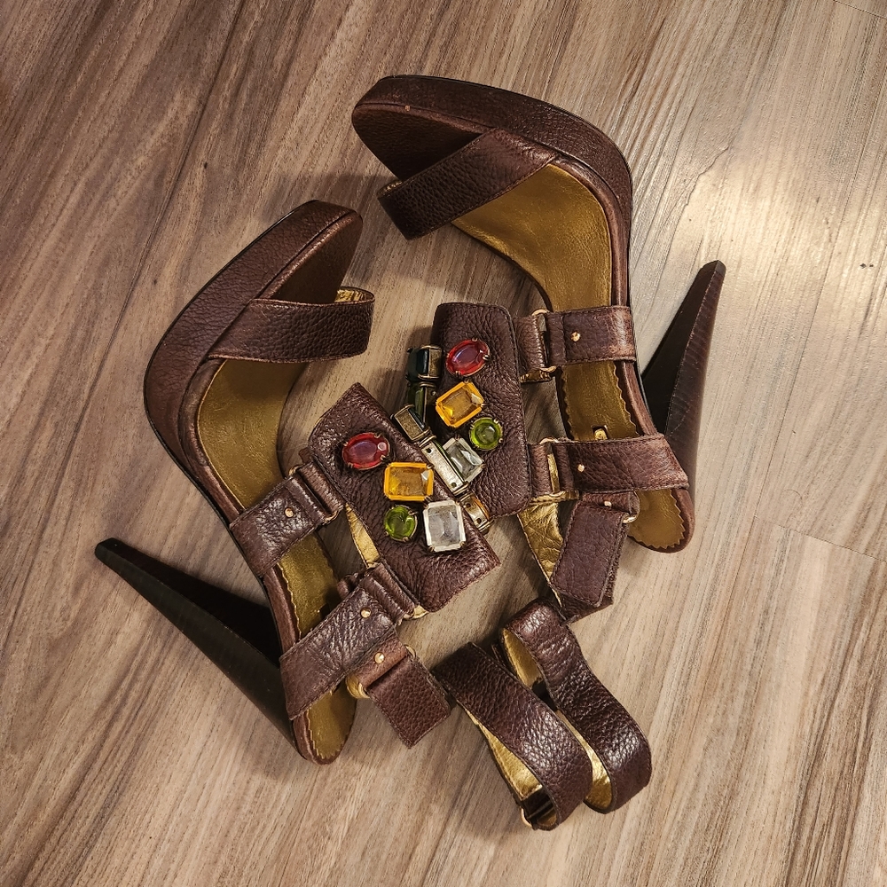 Report signature Dunbarton  jeweled heels size 7 - Picture 7 of 13